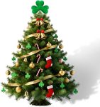 12 Inch St Patrick's Day Tree Topper Hat, Irish Tree