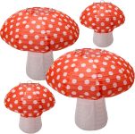 4Pcs Mushroom Shaped Paper Lanterns, Windspeed Large