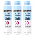 Neutrogena Ultra Sheer Body Mist Sunscreen Spray, Broad