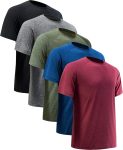 Workout Shirts for Men Short Sleeve Quick Dry Athletic
