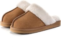 OOW Fuzzy Slippers for Women Cozy Faux Fur House Shoes