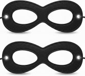 Adjustable Black Superhero Eye Masks – Family Costume