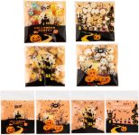 100 PCS Halloween Self-sealing Candy Bags(4x4 Inch)