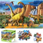 Jumbo Floor Puzzle for Kids,48 Piece Waterfall Dinosaur