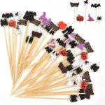 Haundry 125pcs Halloween Cocktail Picks Halloween Theme