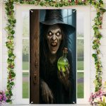 Halloween Door Cover 71x35 Inch Front Porch Door Banner
