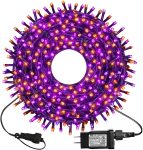 kemooie 300 LED Orange&Purple Halloween Lights, 99FT
