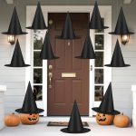 Luces 12 PCS Witch Hats, Thickened Hanging Witches Hats