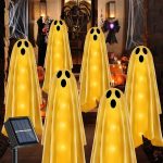 6PACKS Halloween Decorations Outdoor Solar Ghost Lights