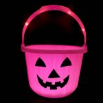 GiftExpress Pink Light Up Halloween Pumpkin Bucket -