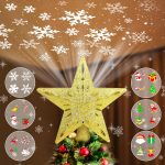 Christmas Tree Topper Projector Lights with 6