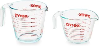 Pyrex Essentials (2-Pack) Glass Measuring Cups Set, (1