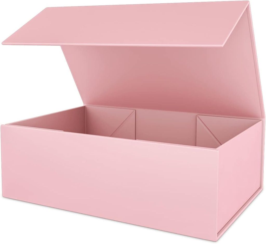 Pink Gift Box 10" x 6" x 3" with Magnetic Closure Lid