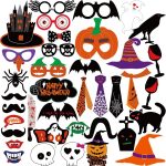 KUUQA Halloween Photo Booth Props Kit Halloween Party
