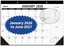 Desk Calendar 2026,January 2026 to June 2027,2026 Desk