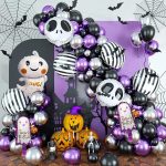 Skull Halloween Birthday Party Decorations, 85 Pcs