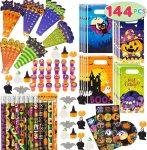 JOYIN 144 Pieces 24 Pack Assorted Halloween Themed