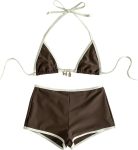SHENHE Women's Bikini with Shorts 2 Piece Color Block