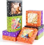 12 Pcs 7 x 7 In Halloween Cookie Treat Boxes with