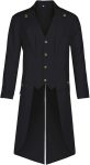 Mens Steampunk Pirate Tailcoat Jacket Gothic Victorian