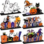 6 Pcs Halloween Table Centerpiece Decorations Trick or