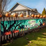 Happy Halloween Banner Large 120 x20 Inch Green Yard
