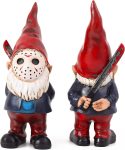 Horror Garden Gnome Statue, Gothic Outdoor Decor,