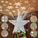 Christmas Tree Topper Projector Lights with 6