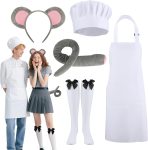 5 Pcs Couple Mouse Costume Accessories for Man and