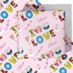 RiukRaiu Valentine's Day Wrapping Paper for Men Women -
