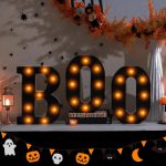 Halloween Decorations - 8.6" Large "BOO" Marquee Light