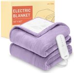 HOMLYNS LuxeHeat Heated Blanket Electric Blanket, Soft
