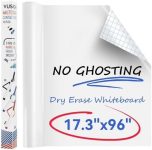 VUSIGN Whiteboard Sticker for Wall 17.3"x96" Whiteboard