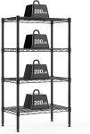 DUMOS 4-Tier Metal Wire Storage Shelves, Adjustable