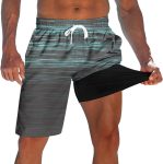 westwolf Men's Swim Trunks with Compression Liner 9"
