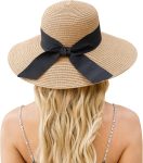 Beach Hat for Women, Wide Brim Sun Straw Hats for