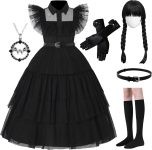 Black Costume Dress for Girl, 5-12T Family Dress Up