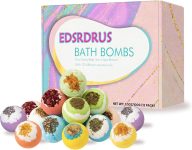 12 Floral Bath Bombs Gift Set with Real Dried Flowers,