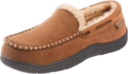 Zigzagger Men's Moccasin Slippers Memory Foam House