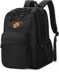 ZORFIN 26L Black Backpack for College, and Travel: