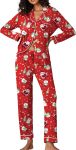 Ekouaer Pajamas Women's Long Sleeve Sleepwear Soft