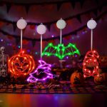 4 Pcs Halloween Suction Cup Lights, LED Multi-Color