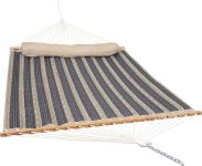 Sunnydaze Quilted Outdoor Hammock with Spreader Bars -