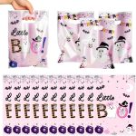 Haooryx Little Boo Party Favor Bags - 50Pcs Pink Little