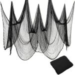 Land Guard Halloween Gauze Cloth, Black Creepy Cloth,