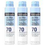 Neutrogena Ultra Sheer Body Mist Sunscreen Spray, Broad