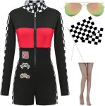 EBYTOP Halloween Race Car Driver Costume Women - Sexy
