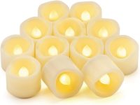 CANDLE IDEA 12 PCS Flameless Timer Tea Lights Candles,