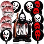 13 Pieces, Spooky Halloween Balloons Set for Halloween