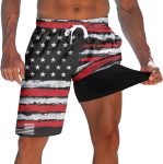 westwolf Men's Swim Trunks with Compression Liner 9"